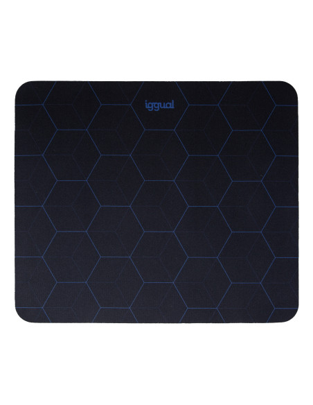 iggual Hexa 1 Alfombrilla de ratón para juegos Negro, Azul