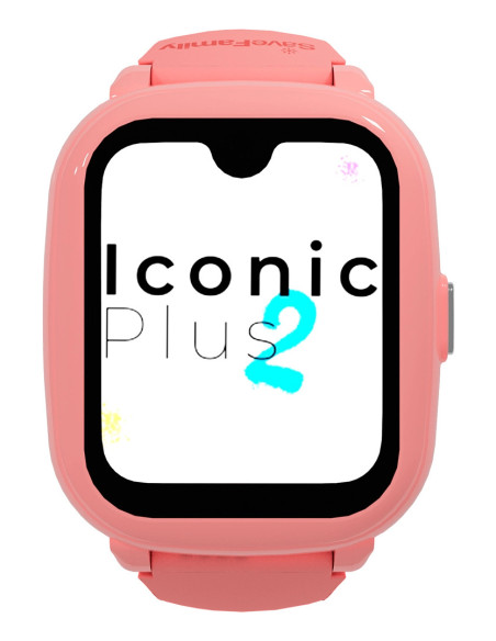 SaveFamily Iconic Plus 2 4,52 cm (1.78") 40 mm Digital Pantalla táctil 4G Rosa Wifi GPS (satélite)