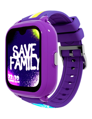 SaveFamily Iconic Plus 2 4,52 cm (1.78") 40 mm Digital Pantalla táctil 4G Violeta Wifi GPS (satélite)