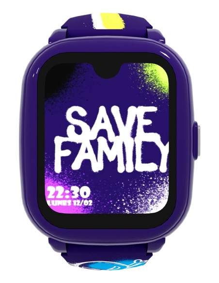 SaveFamily Iconic Plus 2 4,52 cm (1.78") 40 mm Digital Pantalla táctil 4G Violeta Wifi GPS (satélite)