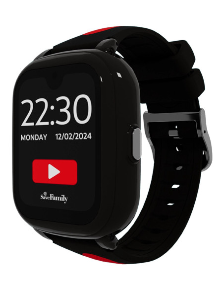 SaveFamily Iconic Plus 2 4,52 cm (1.78") 40 mm Digital Pantalla táctil 4G Negro Wifi GPS (satélite)