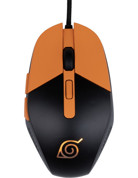 Konix Naruto KX GAMING MOUSE ratón Juego Ambidextro USB tipo A Óptico 3600 DPI