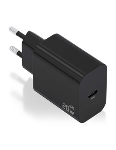 AISENS Cargador GaN 20W, 1xUSB-C PD3.0, Negro
