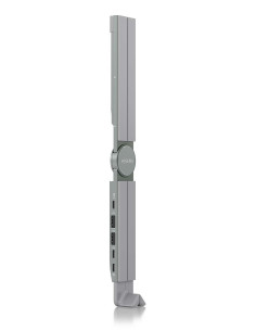 AISENS Soporte de Sobremesa Ajustable Para Portail   Tablet Con USB-C Docking 4 en 1, Gris