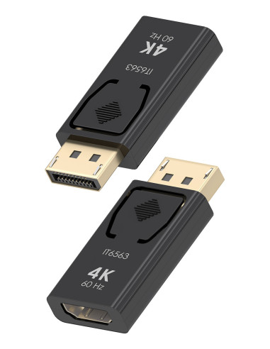 AISENS Conversor DisplayPort a HDMI 4K@60HZ, DP M-HDMI H, Negro