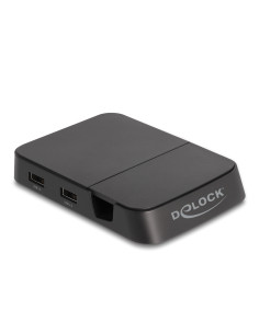 DeLOCK Estación de acoplamiento para smartphone 4K con soporte integrado - HDMI USB Concentrador SD Micro SD para Android o