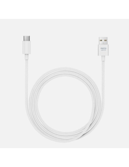 Approx APPC65 cable USB 1 m USB A USB C Blanco
