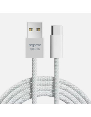 Approx APPC65 cable USB 1 m USB A USB C Blanco