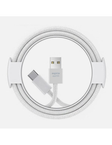Approx APPC65 cable USB 1 m USB A USB C Blanco