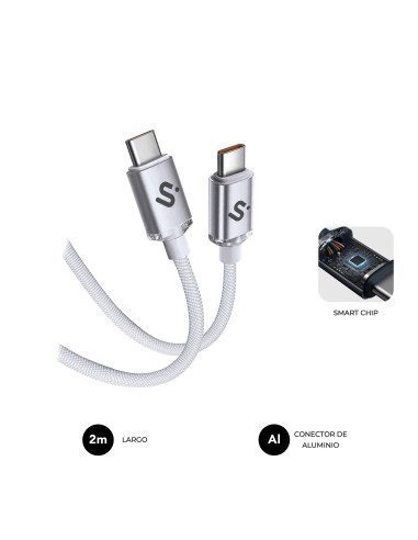 SUBBLIM CABLE OPTIMUS 60W C-C 2m WHITE
