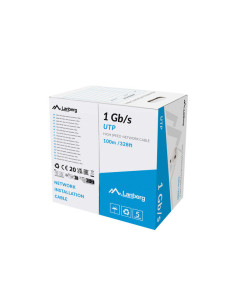 Lanberg LCU6-10CC-0100-S cable de red Gris 100 m U UTP (UTP)