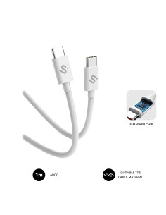 SUBBLIM CABLE PLUS 100W C-C 1m WHITE