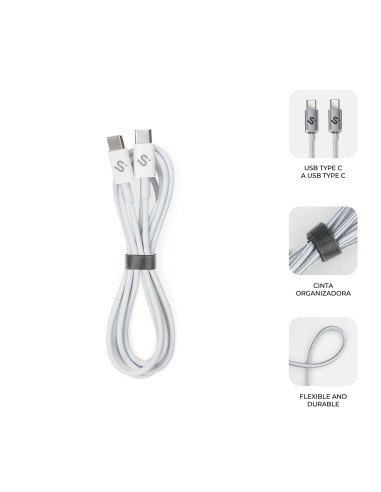 SUBBLIM CABLE PLUS 100W C-C 1m WHITE