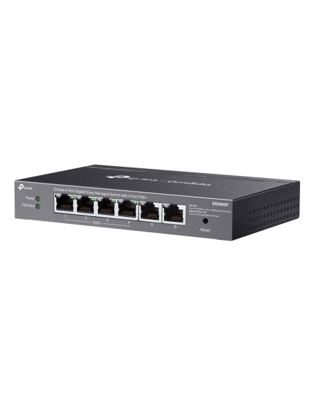 TP-Link Omada ES206GP switch Gestionado Gigabit Ethernet (10 100 1000) Energía sobre Ethernet (PoE) Negro