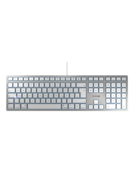 CHERRY KC 6000 SLIM FOR MAC teclado Oficina USB QWERTZ Alemán Plata