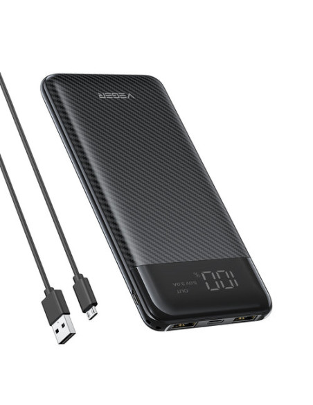 VEGER L11 10000 mAh Cargador inalámbrico Negro
