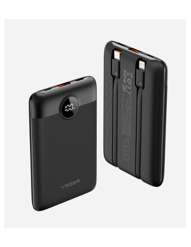 VEGER VG-W1170 batería externa Polímero de litio 10000 mAh Negro