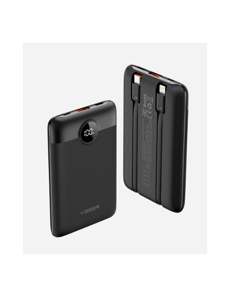 VEGER VG-W1170 batería externa Polímero de litio 10000 mAh Negro