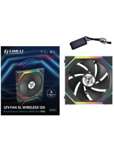 Lian Li UNI FAN SL Wireless 120 Reverse Blade Carcasa del ordenador Ventilador 12 cm Negro 1 pieza(s)