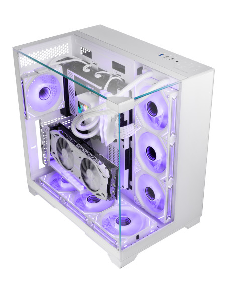 Mars Gaming MCVISIONW carcasa de ordenador Midi Tower Blanco