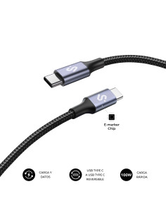 SUBBLIM CABLE PLUS 100W C-C 2m BLACK 2