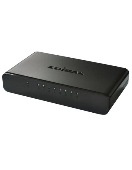 Edimax ES-3308P V2 switch Gestionado Fast Ethernet (10/100) Negro