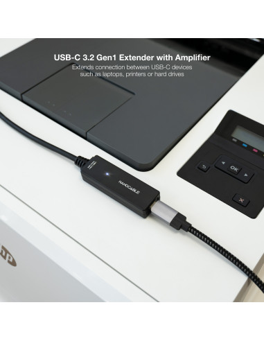 Nanocable 10.01.1311 cable USB USB 3.2 Gen 1 (3.1 Gen 1) 5 m USB C Negro