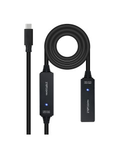 Nanocable 10.01.1312 cable USB USB 3.2 Gen 1 (3.1 Gen 1) 10 m USB C Negro