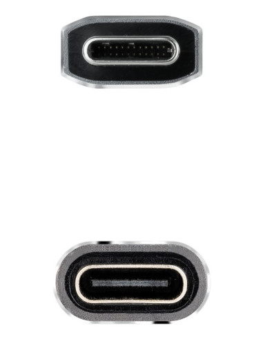 Nanocable 10.01.4500-COMB cable USB USB 3.2 Gen 2x2 0,5 m USB C Negro