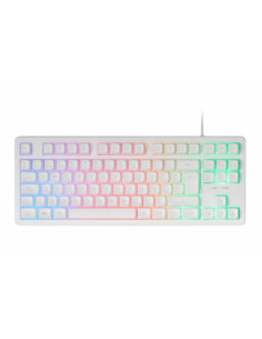 Mars Gaming MK023, Teclado Gaming TKL, Tecnología Híbrida H-Mech, Iluminación FRGB Rainbow, Anti-ghosting, Compatibilidad 2