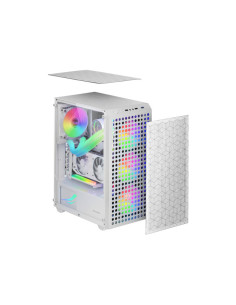 Mars Gaming MC-MAG, Caja Gaming ATX, Ventana Lateral Completa Cristal Templado, Doble Rejilla Magnética Antipolvo Frontal + 2