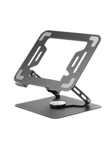 Mars Gaming MA-RSN, Soporte para Portátiles y Tablets hasta 17", Ajuste en Altura + Inclinación + Rotación 360º, Stand