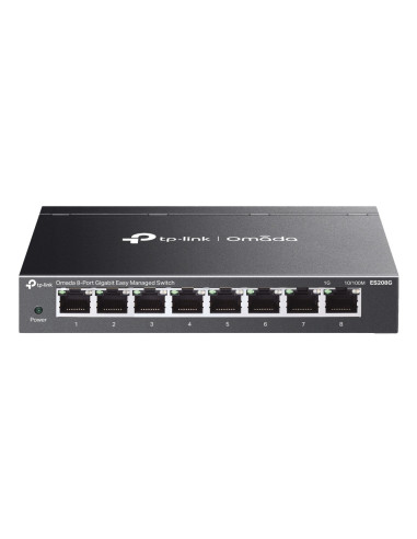 TP-Link Omada ES208G switch Gestionado L2 Gigabit Ethernet (10 100 1000) Negro