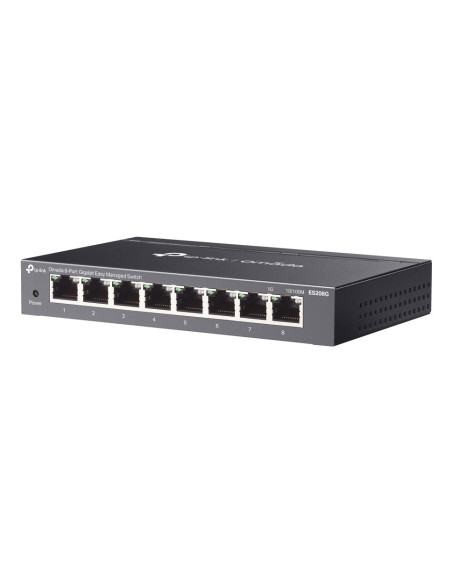TP-Link Omada ES208G switch Gestionado L2 Gigabit Ethernet (10 100 1000) Negro
