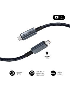 SUBBLIM CABLE HIGH 240w C-C USB4.0 8K 1,5m 2