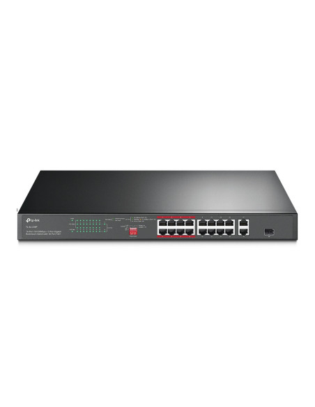 TP-Link TL-SL1218P switch No administrado Gigabit Ethernet (10 100 1000) Energía sobre Ethernet (PoE) 1U Negro