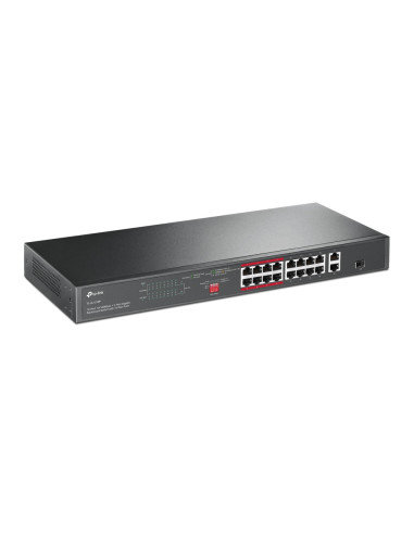 TP-Link TL-SL1218P switch No administrado Gigabit Ethernet (10 100 1000) Energía sobre Ethernet (PoE) 1U Negro