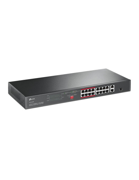 TP-Link TL-SL1218P switch No administrado Gigabit Ethernet (10 100 1000) Energía sobre Ethernet (PoE) 1U Negro