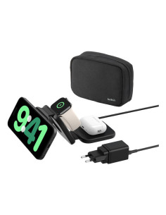 Belkin BoostCharge Pro Auriculares, Smartphone, Reloj inteligente Negro Corriente alterna, USB Cargador inalámbrico Carga