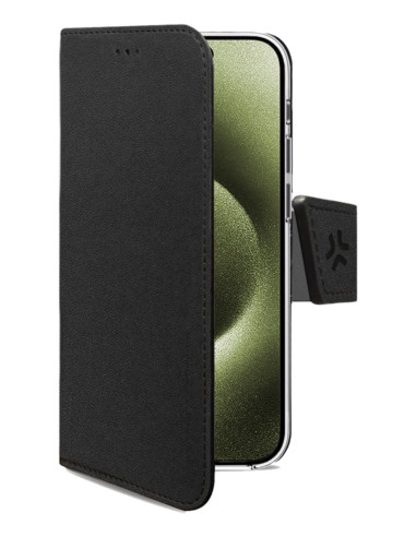 Celly WALLY1078 funda para teléfono móvil 15,5 cm (6.1") Funda cartera Negro