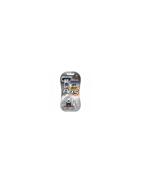 BIC FLEX 5 BLISTER DE 3 CUCHILLAS 5 HOJAS NANO-TECH CON CABEZAL PIVOTANTE 949093