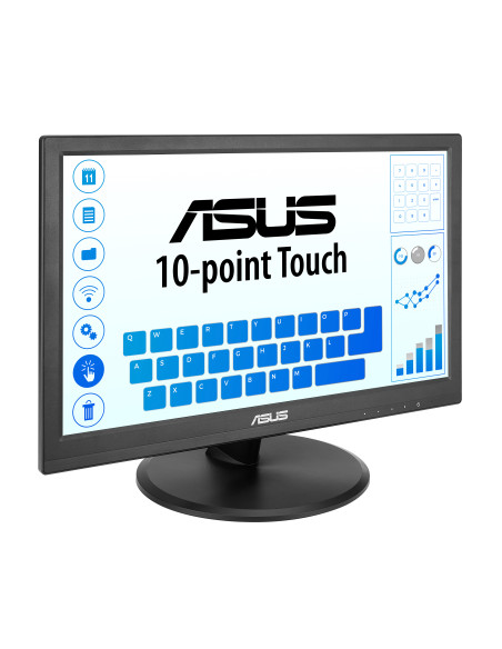 ASUS Touch VT169HE pantalla para PC 39,6 cm (15.6") 1920 x 1080 Pixeles Full HD LED Pantalla táctil Mesa Negro