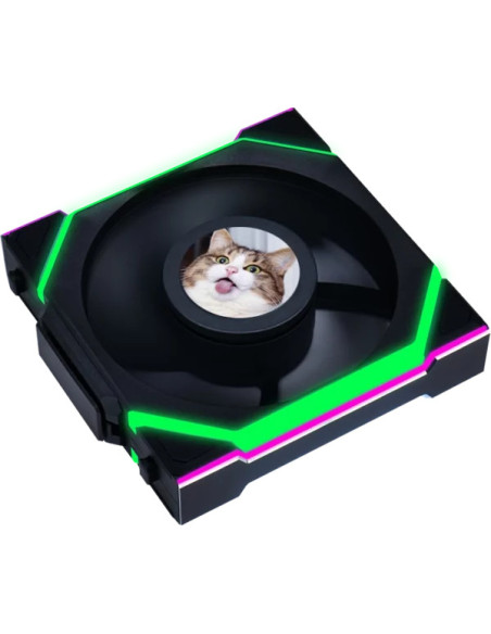 Lian Li UNI FAN SL Wireless LCD 120 Reverse Blade Carcasa del ordenador Ventilador 12 cm Negro 1 pieza(s)