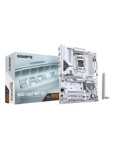 GIGABYTE B850 EAGLE WIFI7 ICE Placa base - Procesadores AMD Ryzen serie 9000, VRM digital de 8+2+2 fases, hasta 8200 MHz DDR5