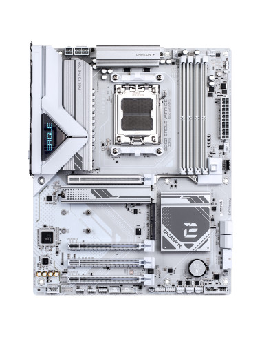 GIGABYTE B850 EAGLE WIFI7 ICE Placa base - Procesadores AMD Ryzen serie 9000, VRM digital de 8+2+2 fases, hasta 8200 MHz DDR5