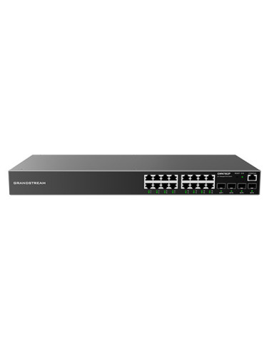 Grandstream Networks GWN7802P switch Gestionado L2+ Gigabit Ethernet (10 100 1000) Energía sobre Ethernet (PoE) 2U Negro