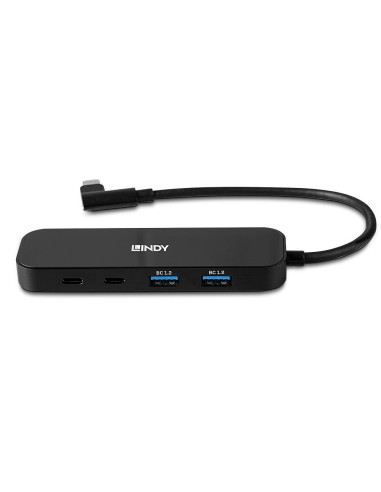 Lindy 43334 hub de interfaz USB 3.2 Gen 2 (3.1 Gen 2) Type-C 10000 Mbit s Negro