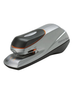 Rexel Grapadora Optima Grip eléctrica plateada negra