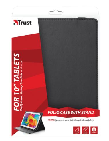Trust 20058 funda para tablet 25,4 cm (10") Folio Negro
