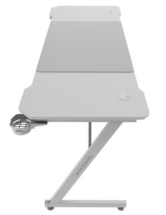 Mars Gaming MGD-X160, Mesa Gaming Ergonómica, Superficie en Fibra de Carbono, Estructura Metálica, Alfombrilla XXL, Soporte